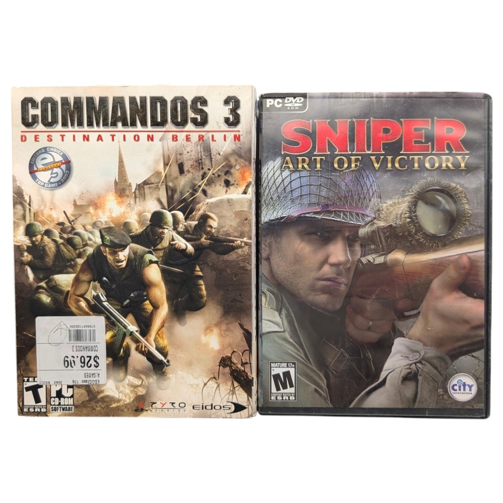 Commandos 3 Destination Berlin & Sniper Art of Victory‎ PC Games - Complete